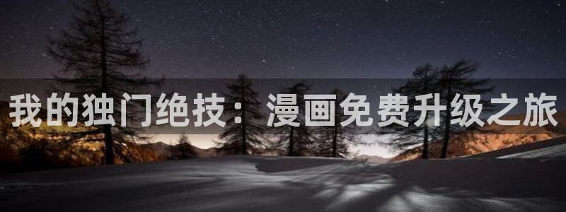 韩漫漫画免费阅读看漫画下拉无删减：我的独门绝技：漫画免费升级之旅